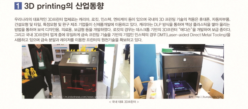 3D Printing의 산업동향
